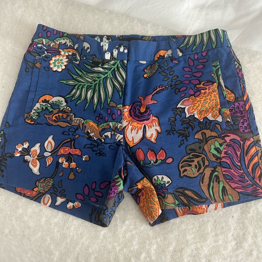 J Crew Floral Blue Women's Shorts